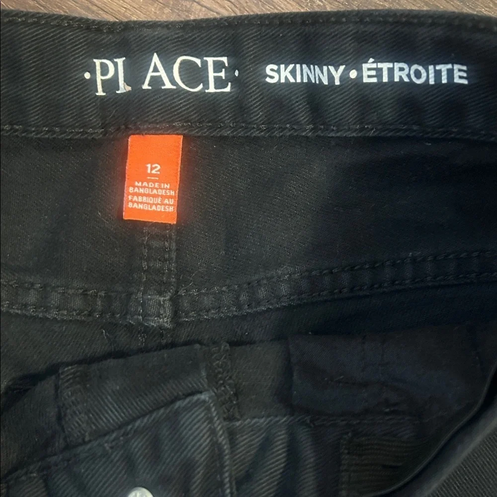 The Children's Place black adjustable skinny jeans, like new size 12